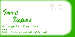 imre kupai business card